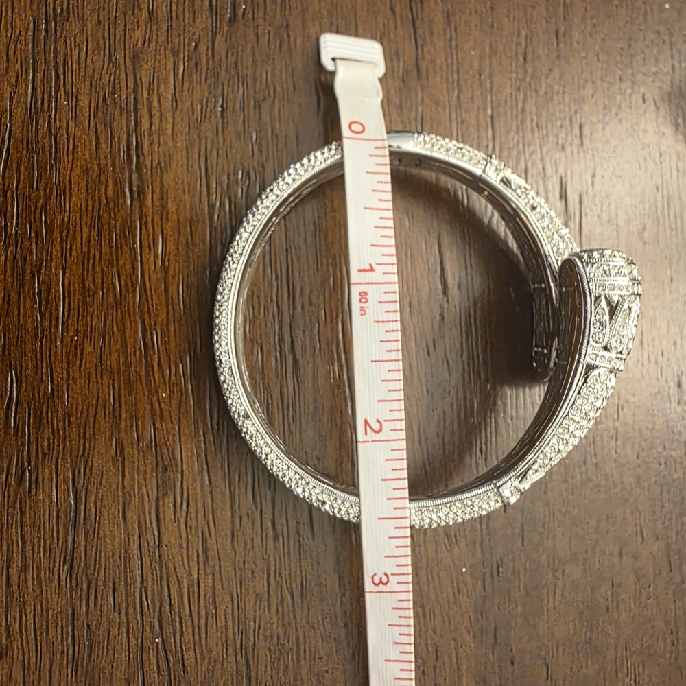 Source Unknown Silver Crystal Bracelet - image 5